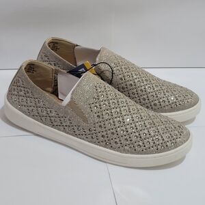 White Mountain Women's Taupe  Metallic Slip-On Shoes